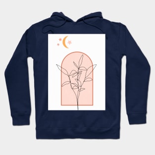 Tree By The Window One Line Art Hoodie